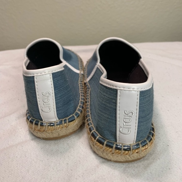 Circus by Sam Edelman Leni "Fries B4 Guys" Blue Espadrille Flats - Size 8.5 - Picture 7 of 7